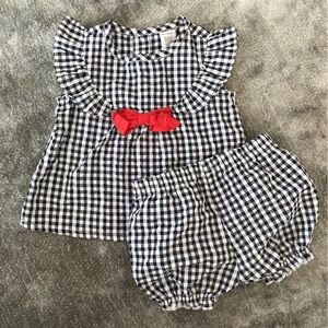 Carter’s baby girl plaid dress with bloomer - 9M